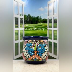 Cecilia Talavera Handmade Multi Colored Ceramic Planter Pot